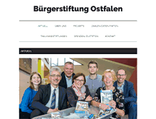 Tablet Screenshot of buergerstiftung-ostfalen.de